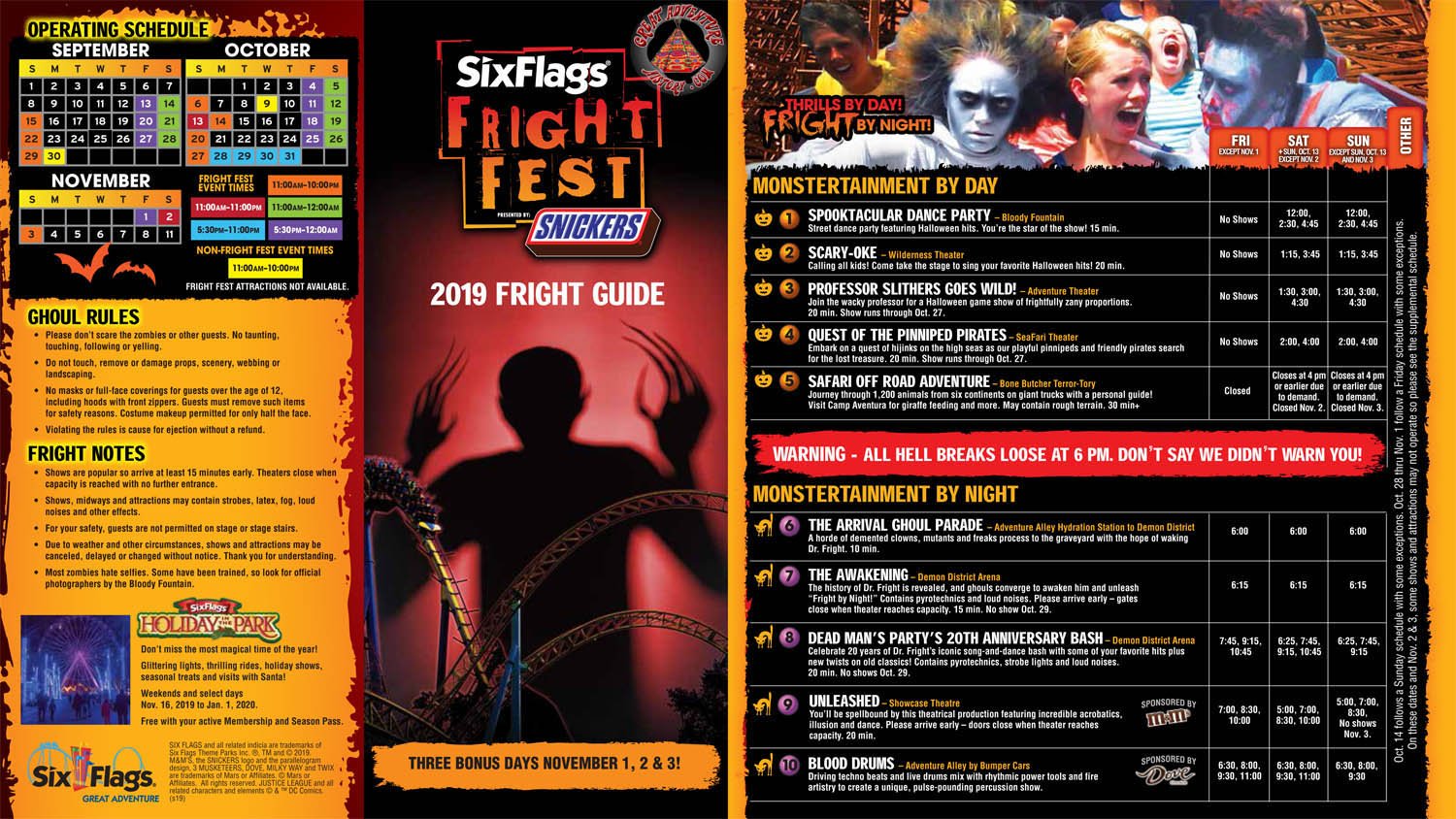 2019 Fright Fest At Six Flags Great Adventure